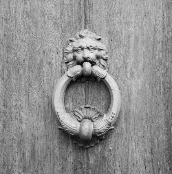 Szczegóły antyczny drzwi włoski — Zdjęcie stockowe