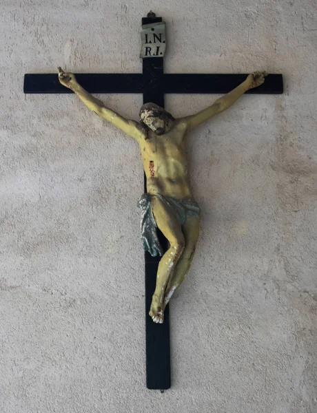 Jezusa Chrystusa ukrzyżowanego. Symbolem religii katolickiej — Zdjęcie stockowe