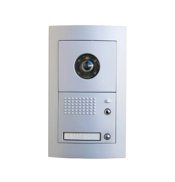 Video intercom equipment on white background. — Stock Photo, Image