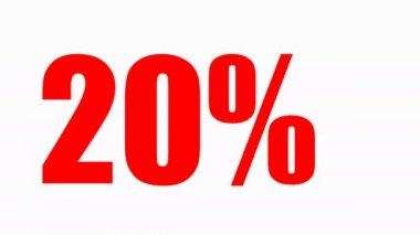 Animasyon - 0-100 yükleme % kırmızı.