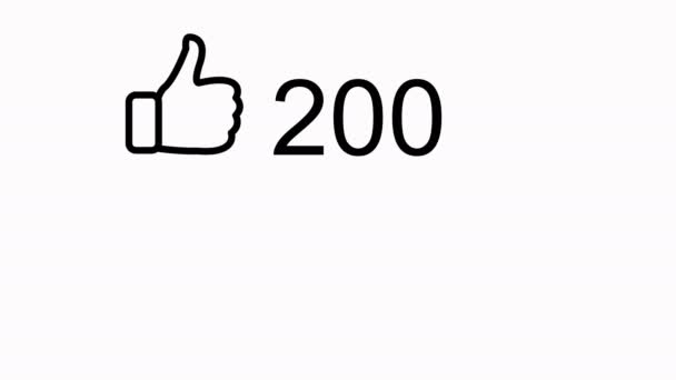 Compteur animé augmentant rapidement à 1000 j'aime . 