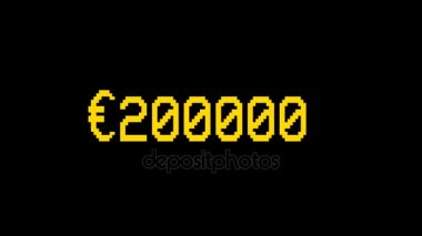 Dijital Euro 1000000 - ayrı çerçevede her numara 0'dan hızlı karşı. 4k, 25 fps.