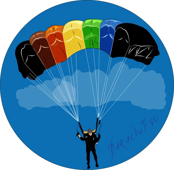 Paraşüt spor illüstrasyon