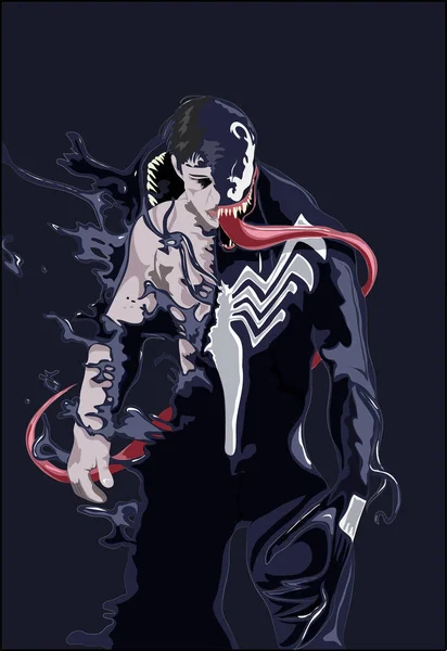 El anuncio de la película Venom — Vector de stock