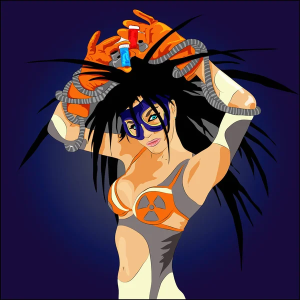 Deli kız-kimyager sanat