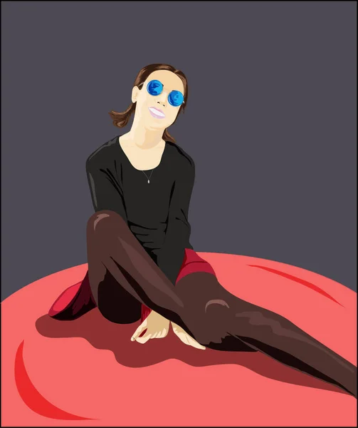 Tiyatro sahnesinde güzel kız