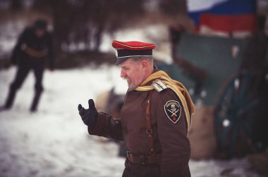 Dönem Kasım ayında Güney Rusya'nın iç savaş reenactment 1918-1920