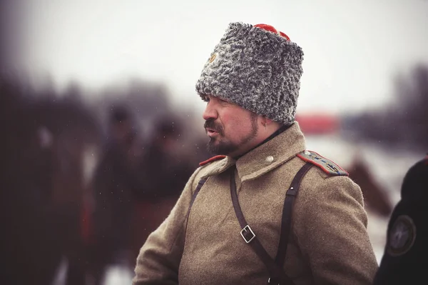 Dönem Kasım ayında Güney Rusya'nın iç savaş reenactment 1918-1920 — Stok fotoğraf