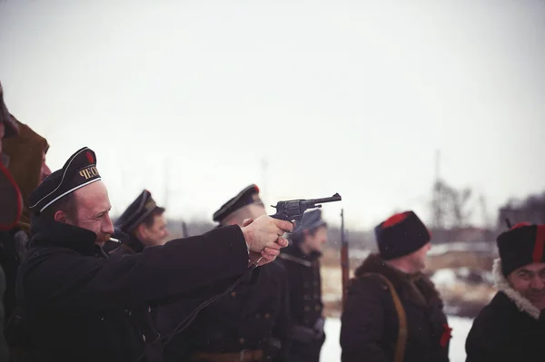 Civil war reenactment i södra Ryssland under perioden November 1918-1920 — Stockfoto