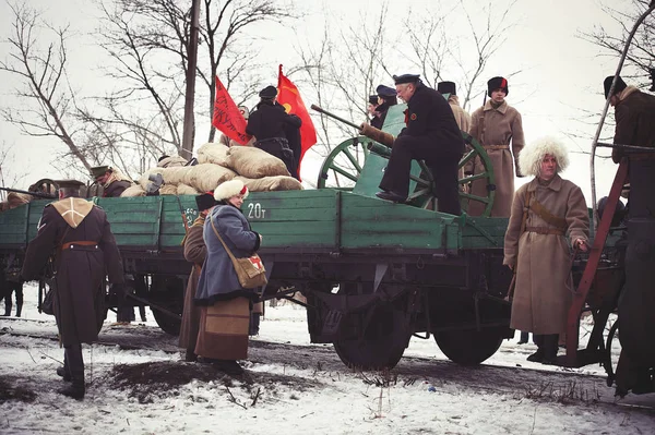 Dönem Kasım 1918-1920 Güney Rusya iç savaşı canlandırma — Stok fotoğraf