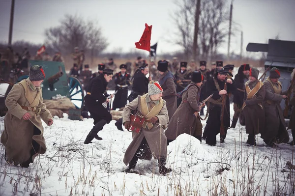 Rievocazione della guerra civile nel sud della Russia nel periodo novembre 1918 1920 — Foto Stock