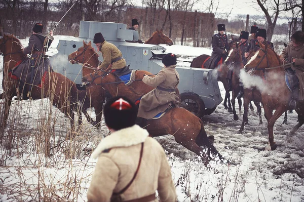 Rekonstrukce občanské války v Rusku jihu v období listopad 1918-1920 — Stock fotografie