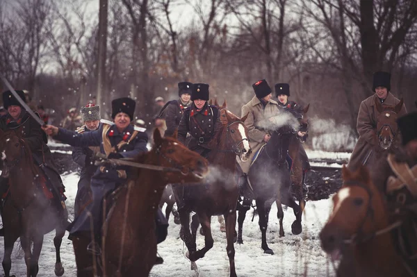 Civil war reenactment in the South of Russia in the period November 1918 - 1920 — Stock Photo, Image