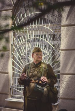 İkinci Dünya Savaşı tarihi canlandırma tarihinde 9 Mayıs 2016 Kiev, Ukrayna