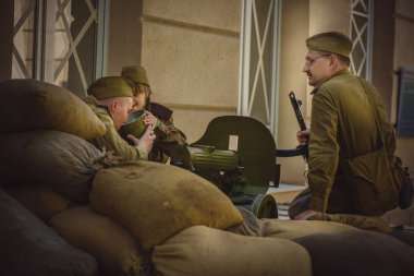 İkinci Dünya Savaşı tarihi canlandırma tarihinde 9 Mayıs 2016 Kiev, Ukrayna