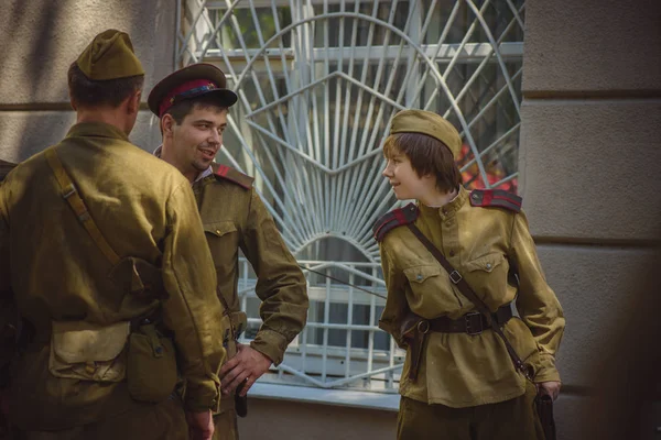 İkinci Dünya Savaşı tarihi canlandırma tarihinde 9 Mayıs 2016 Kiev, Ukrayna