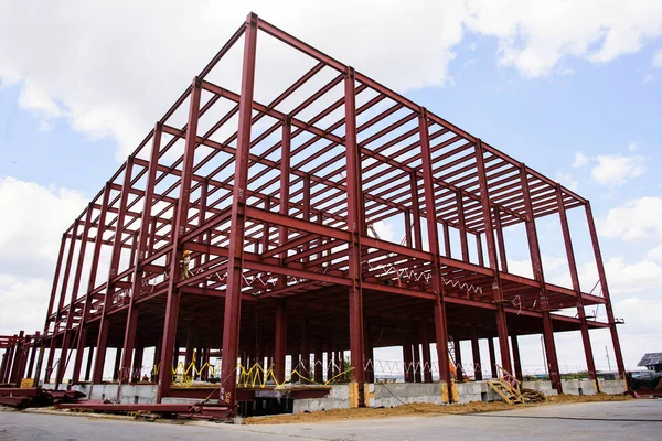 Construção de estruturas de aço — Fotografia de Stock