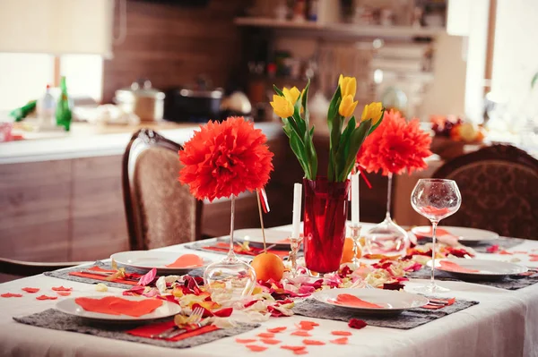 table romantic Valentines day
