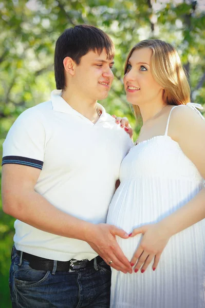 Young couple pregnant Stock Photo