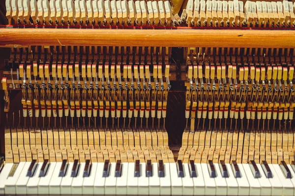 Χορδές πιάνου και πλήκτρων — Φωτογραφία Αρχείου