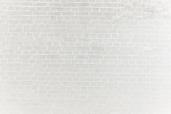 Horizontal part of white brick wall, texture. — Stock Photo, Image