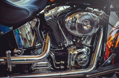 güzel krom motor klasik motosiklet, takvim el ilanı güzel sanatsal işleme ve reklam