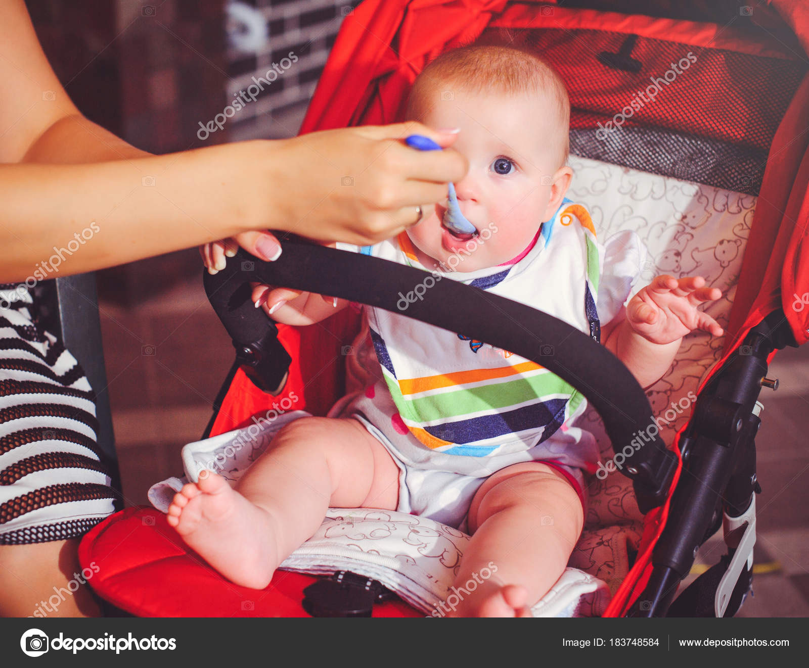 red stroller for girl
