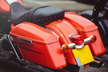 klasik motosiklet, şık arka görüş, yakın çekim arkası