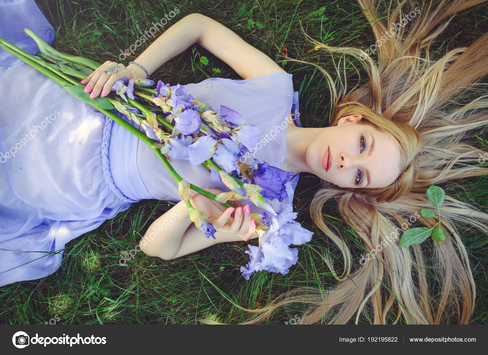 Attractive Young Girl With Blonde Dren Hair And Natural Make Up