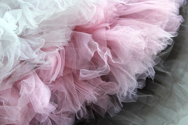 White, pink and gray tutu in full frame