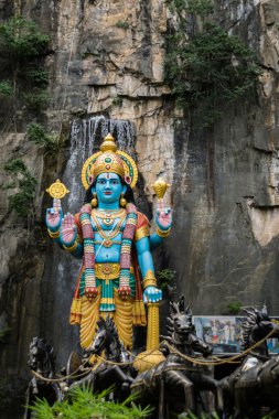 Batu mağaraları, Kuala Lumpur, Malezya, Hindu Tanrı heykeli.