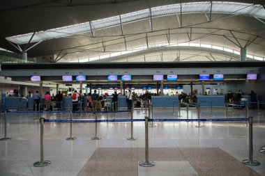 Kalkış Terminal içinde Tan Son Nhat Uluslararası Havaalanı, Ho Chi Minh (Saigon), Vietnam.