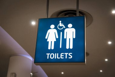 Tuvalet işaretleri ve havaalanında simgeleri