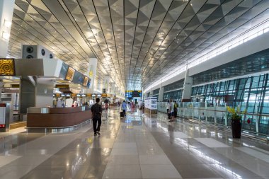 Jakarta, Endonezya: Kasım 2017: Jakarta (Soekarno-Hatta) Havalimanı Terminal 3. 2016 yılında açılan yeni bir terminal Java ve Terminal 3 büyük havaalanıdır Jakarta Havaalanı olduğunu.