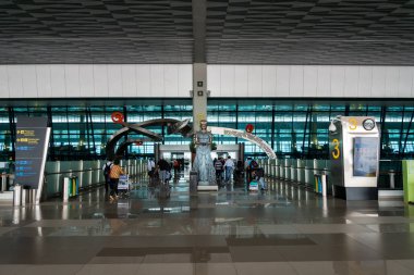 Jakarta, Endonezya: Kasım 2017: Jakarta (Soekarno-Hatta) Havalimanı Terminal 3. 2016 yılında açılan yeni bir terminal Java ve Terminal 3 büyük havaalanıdır Jakarta Havaalanı olduğunu.