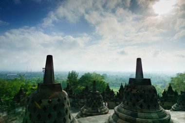 Yogyakarta, Java, Endonezya Borobudur Tapınağı yapısını.
