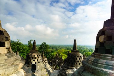 Yogyakarta, Java, Endonezya Borobudur Tapınağı yapısını.