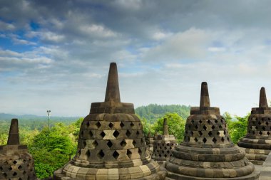 Yogyakarta, Java, Endonezya Borobudur Tapınağı yapısını.
