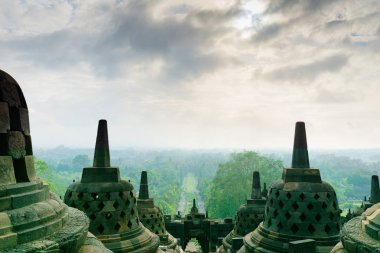 Yogyakarta, Java, Endonezya Borobudur Tapınağı yapısını.