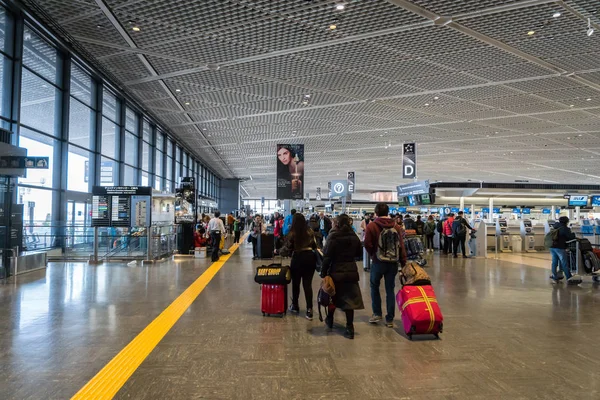 Tokió Japán November 2017 Utasok Terminál Indulás Terület Narita International — Stock Fotó