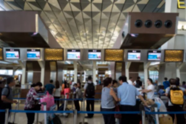 Airport Departure Terminal Passengers Walking Blurred Abstract Photo — Stock Photo, Image