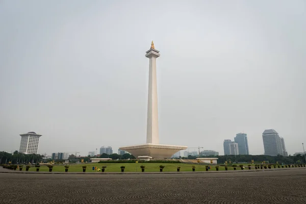 Jakarta Endonezya Kasım 2017 Monas Görünümü Merkezi Jakarta Bir Bulutlu — Stok fotoğraf