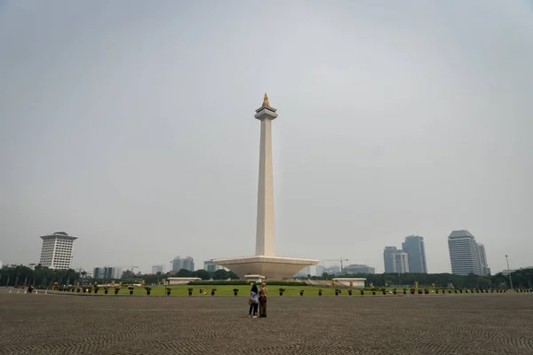 Yakarta Indonesia Noviembre 2017 Vista Monas Monumento Nacional Centro Yakarta —  Fotos de Stock