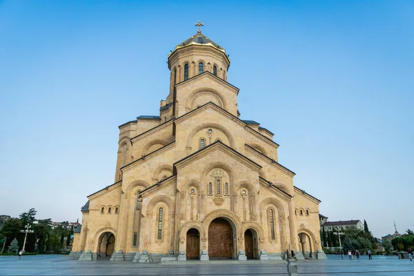 トビリシ グルジア 10月2019 トビリシの聖三位一体大聖堂一般的にSameba ジョージアの首都トビリシに位置するグルジア正教会の最大の大聖堂 — ストック写真
