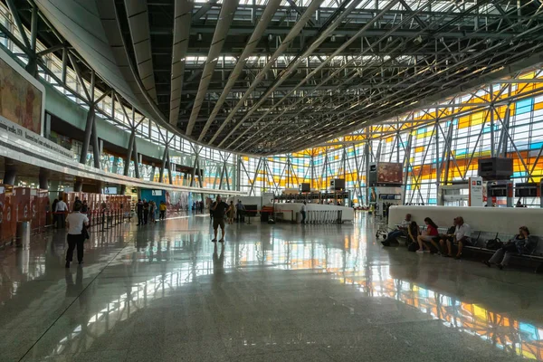 Yerevan Örményország 2019 Július Yerevan Zvartnots International Airport Architecture Passengers — Stock Fotó