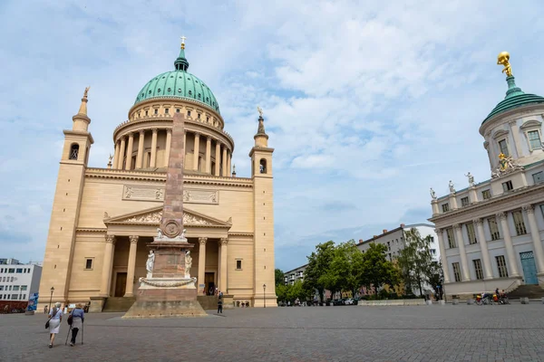 Poczdam Niemcy Lipiec 2019 Kościół Mikołaja Poczdamie Centrum Miasta Kościół — Zdjęcie stockowe