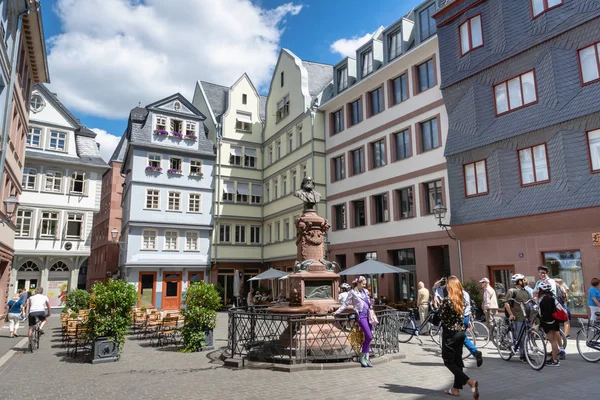 Frankfurt Germany July 2019 Frankfurt Old Town View Tourists Summer — Stock Photo, Image