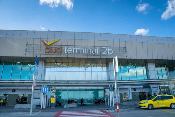 Будапешт Венгрия Февраль 2020 Года Будапештский Международный Аэропорт Имени Ференца — стоковое фото