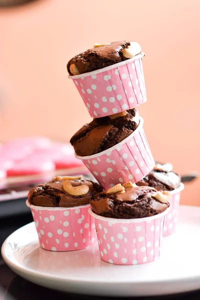 Bolo cupcake comida chocolate — Fotografia de Stock