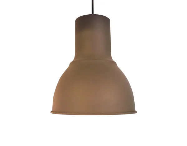 Brown koper plafondlamp geïsoleerd op wit — Stockfoto